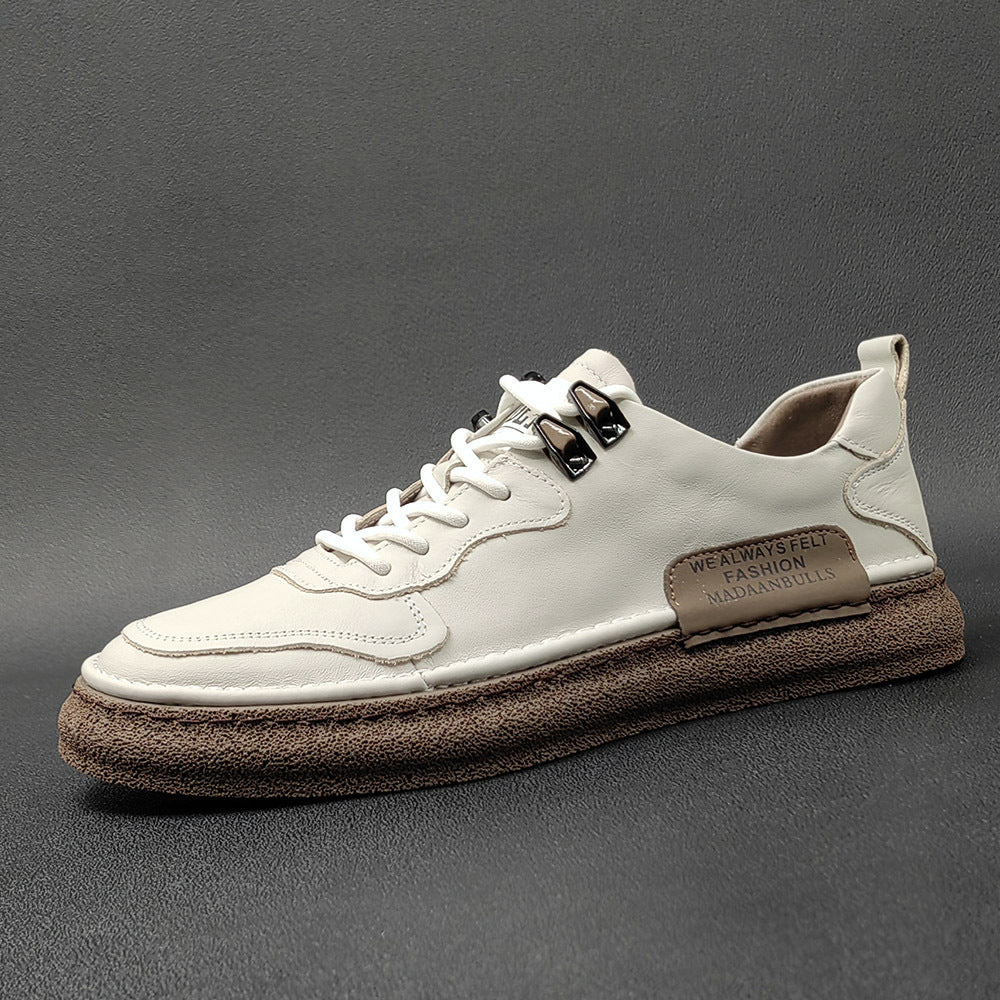 Men's Large Size Versatile Genuine Flat Fashion Men's Board Shoes