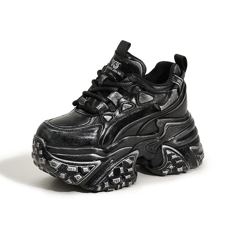 Women's Platform Dad Height Increasing Insole Gel Polish Retro Sneakers