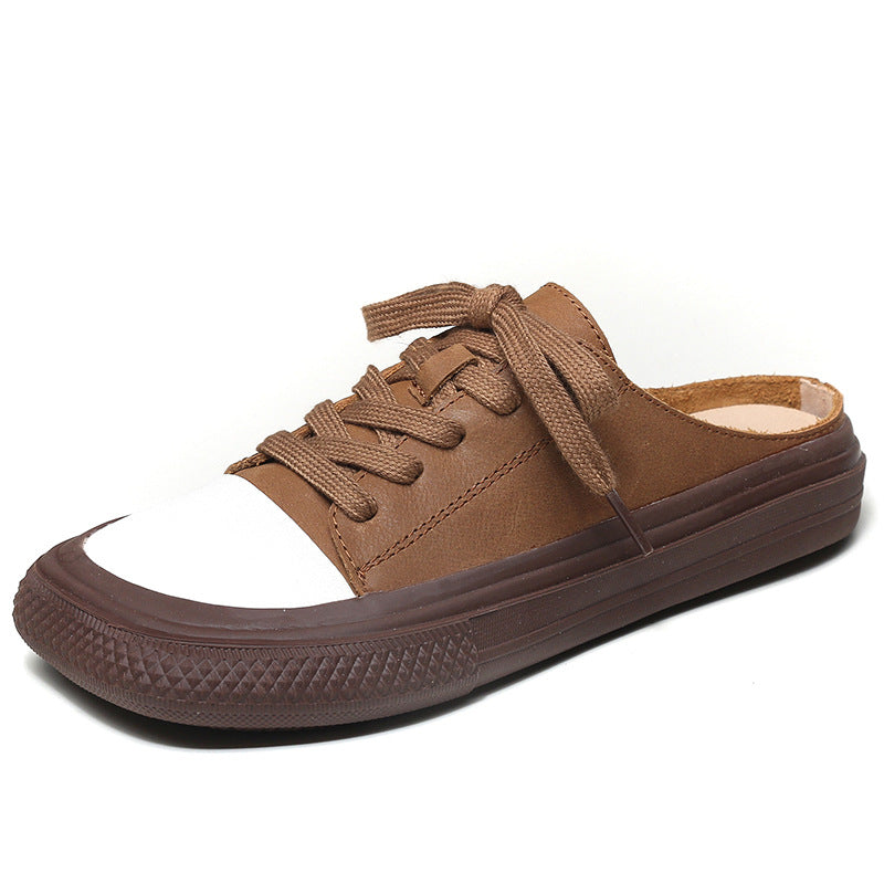 Women's Forest Style Genuine Cowhide Flat Soft Casual Shoes