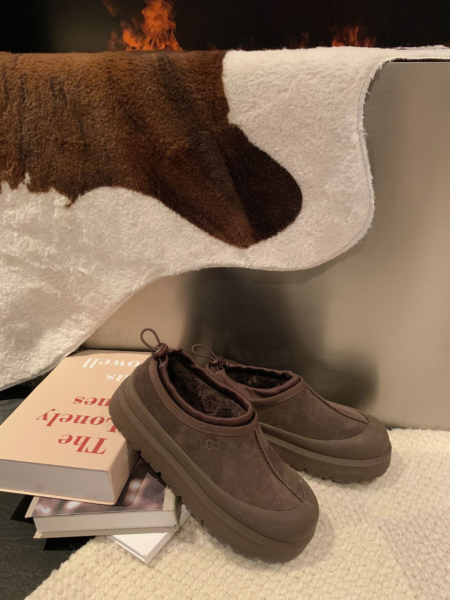 Women's Bottom Fleece-lined Fluffy Korean Style Height Women's Shoes