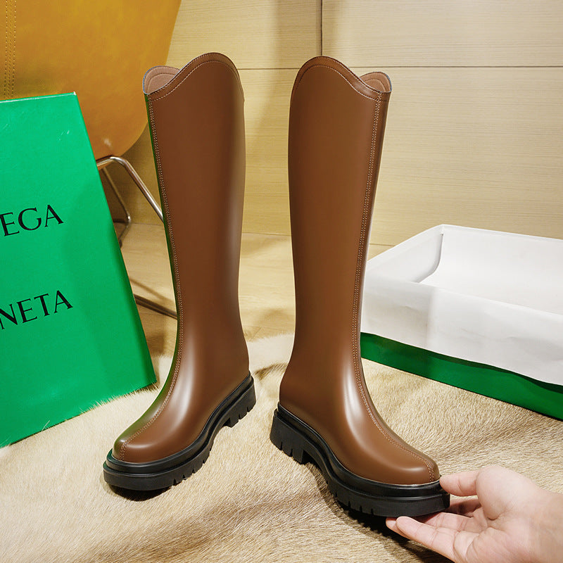 High Female Not Over The Knee Thick Boots