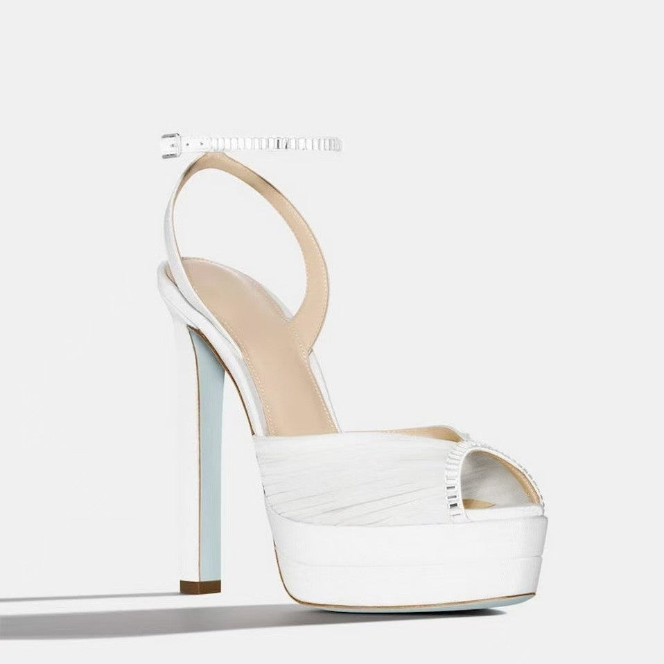 Women's Banquet Peep Toe Large Size Fashion High Heeled Sandals