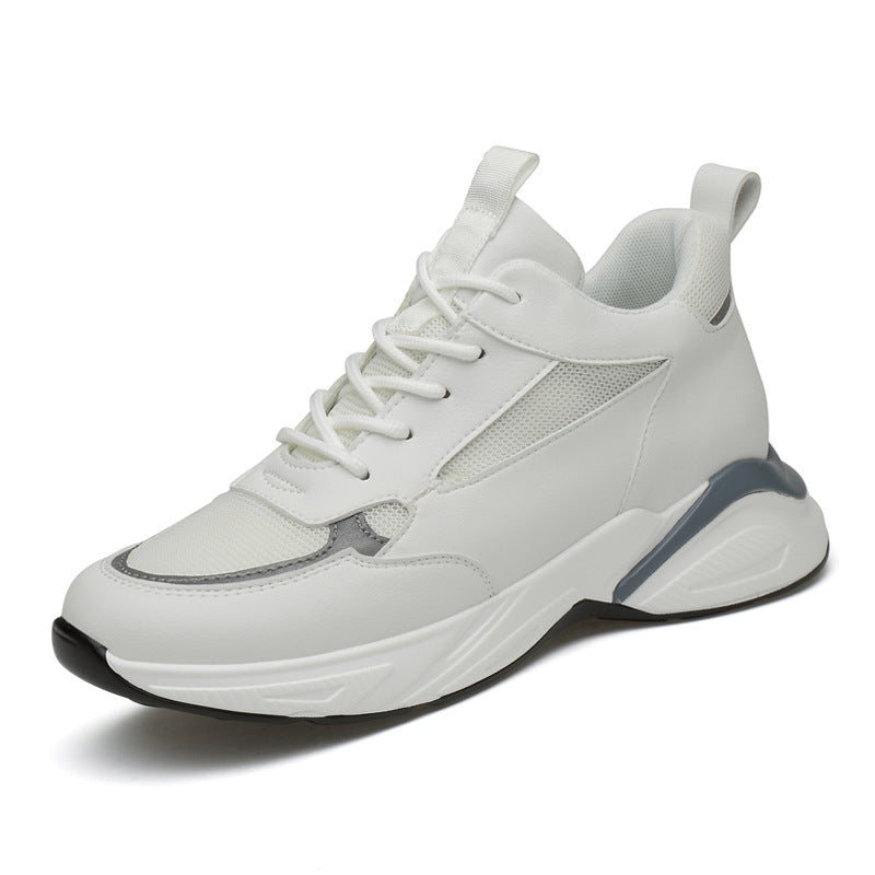 Men's Hight Increasing Invisible Hidden White Board Casual Shoes