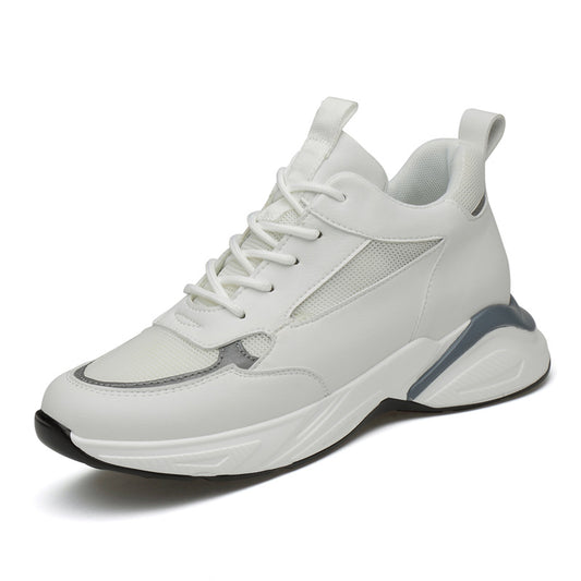 Men's Hight Increasing Invisible Hidden White Board Casual Shoes