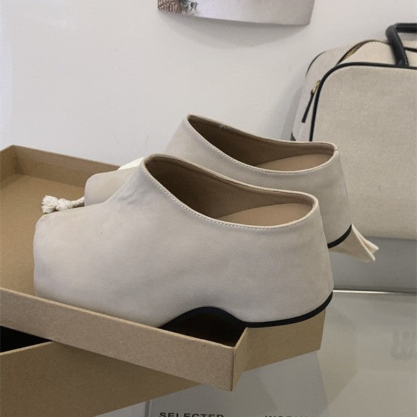 Women's Increasing Insole Closed Toe Half Outer Wear Thick Thick-soles Slippers