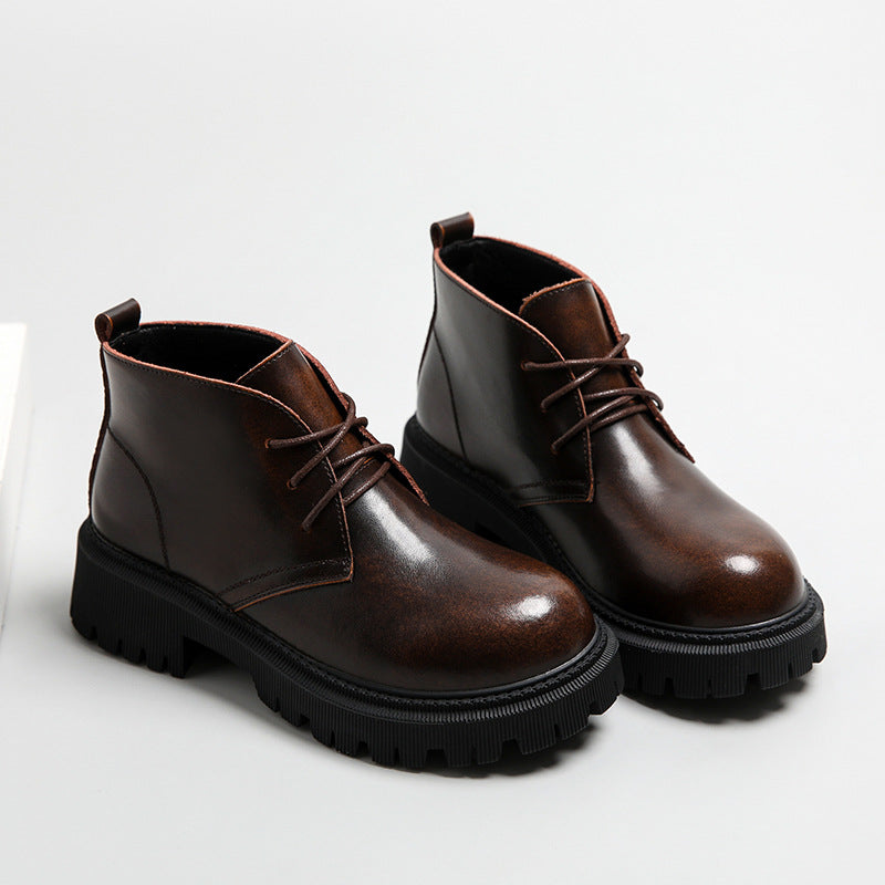 Women's For Foot Beauty Brown British Style Boots