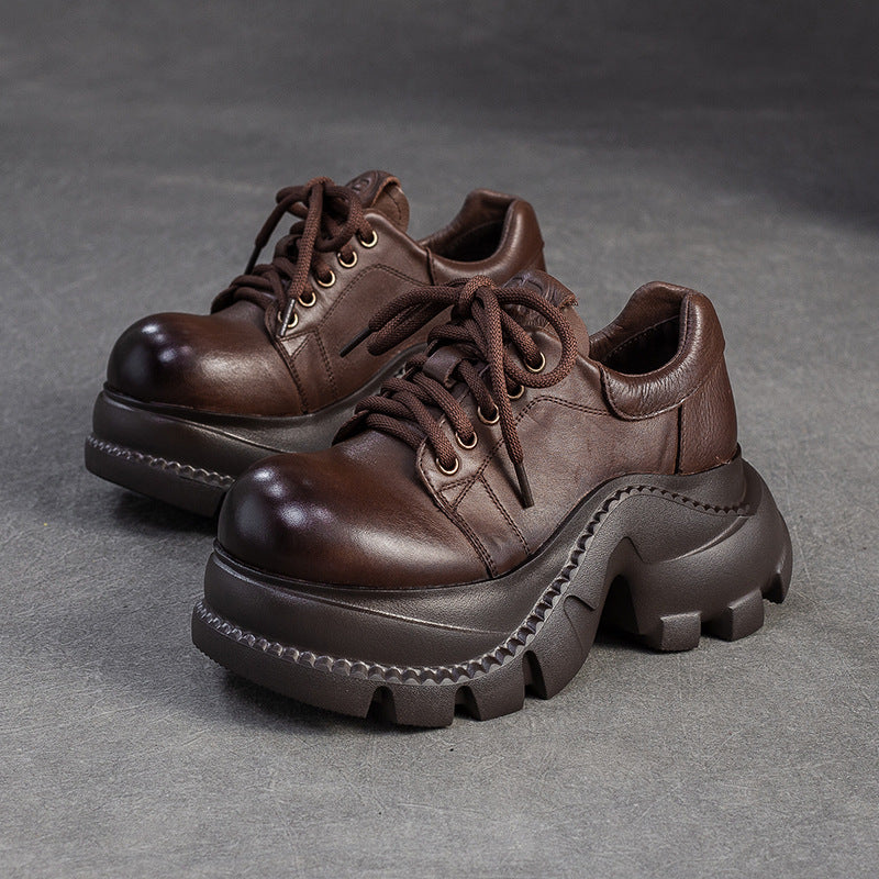 Women's Shu Retro Big Head British Style Commuter Women's Casual Shoes
