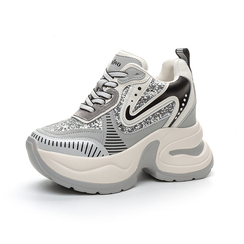 Women's Dad Height Increasing Insole Platform Small Sneakers