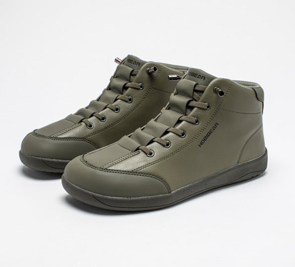 Wide Toe Synthetic Vamp Short Slip-on Boots