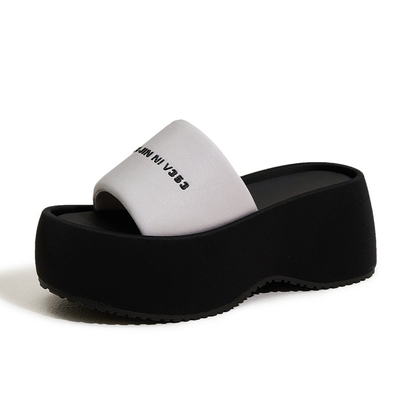 Women's Platform Elevator Fashion Outdoor Feet Half Slippers