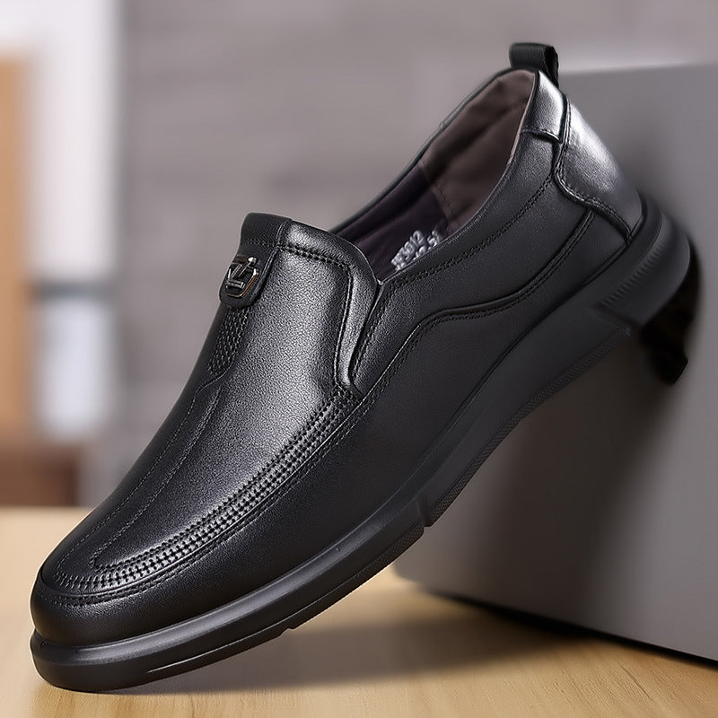 Men's Autumn Business Slip On Low Top Leather Shoes
