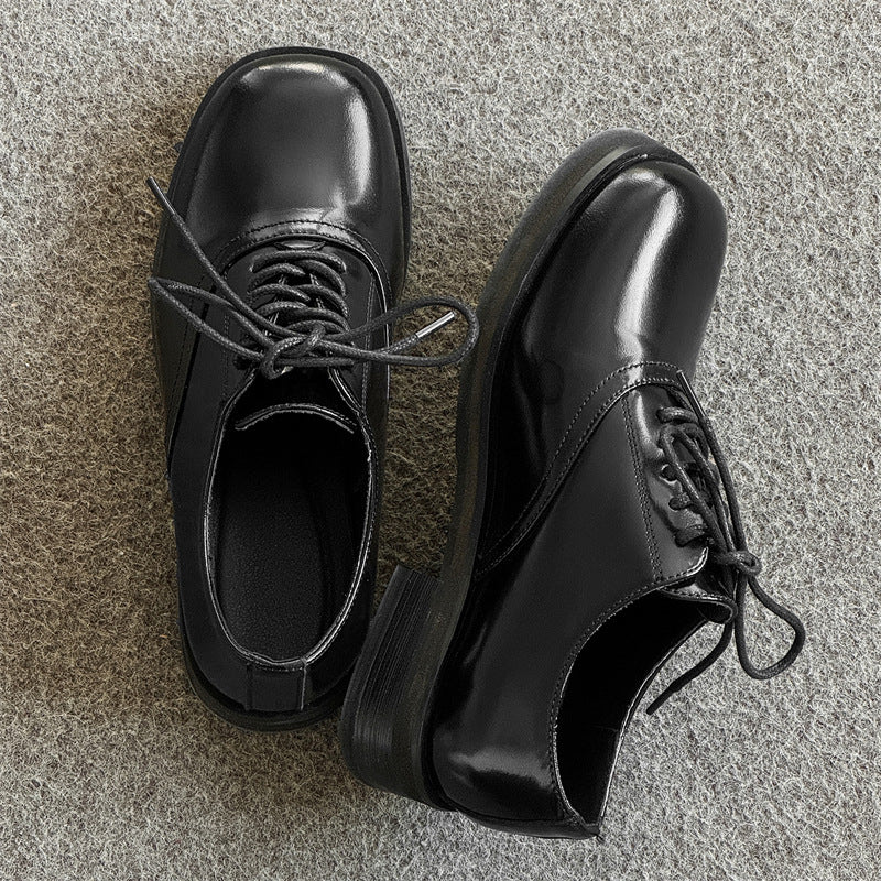 Men's Niche Formal Wear Couple Korean Derby Leather Shoes