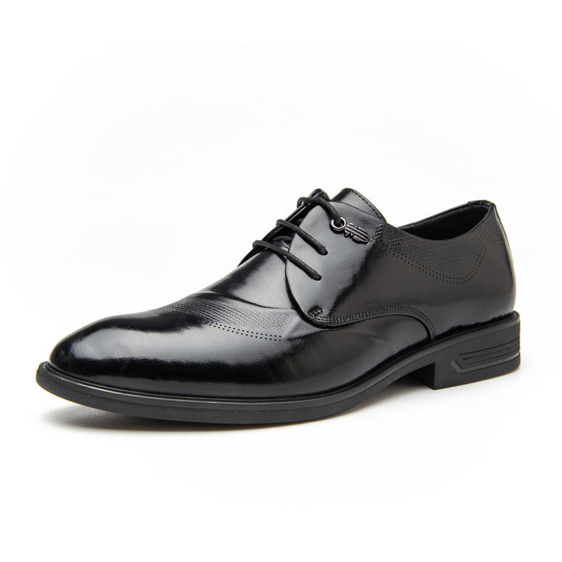 Men's First Layer Cowhide Business Formal Authentic Leather Shoes