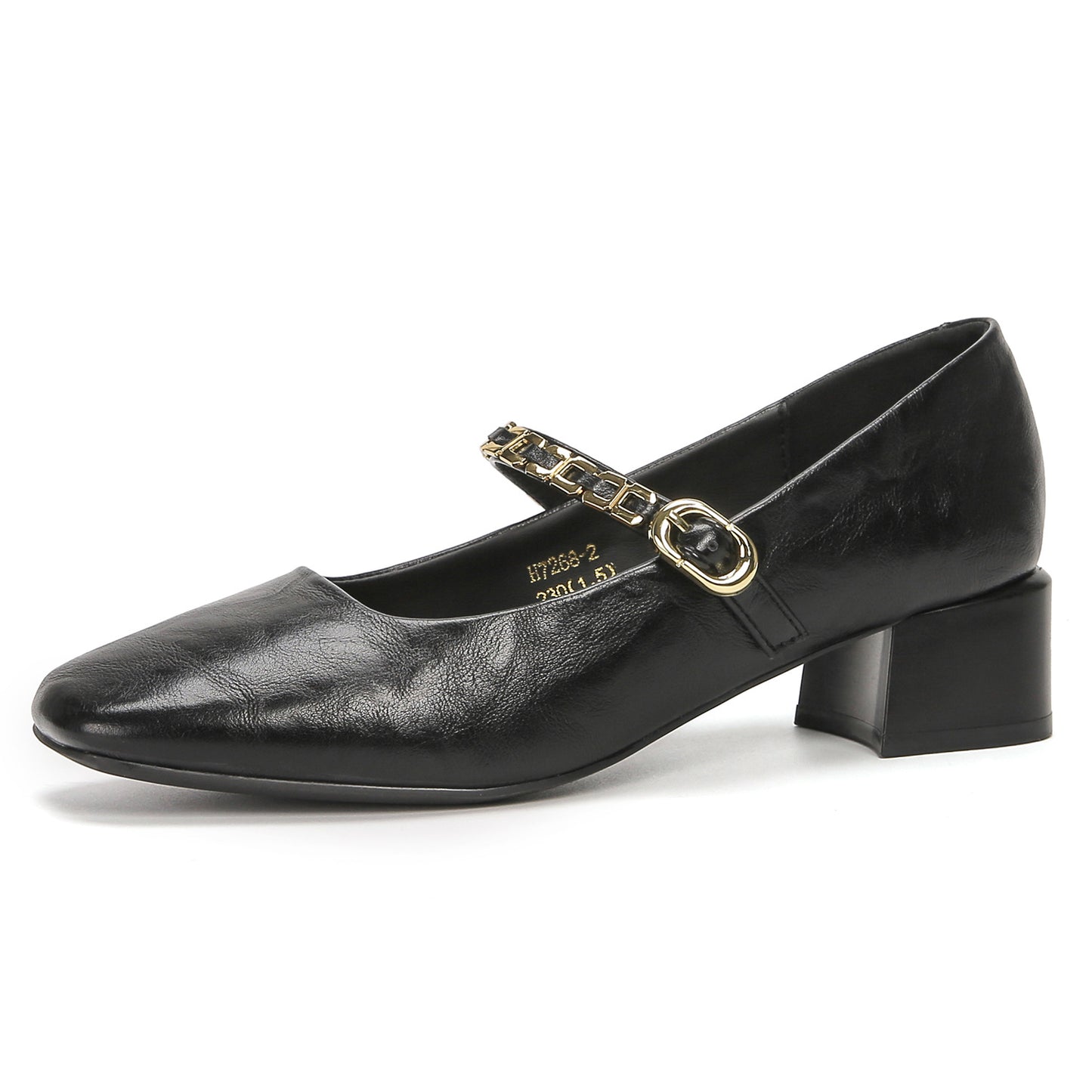 Women's Retro Metal Strap Mary Jane Chunky Women's Shoes