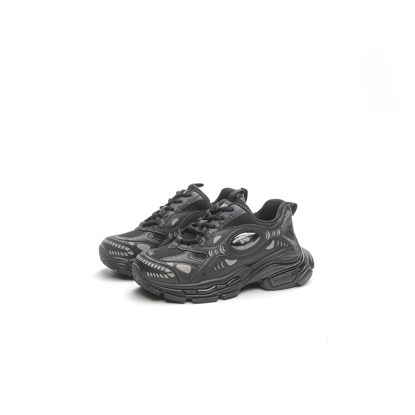 Women's Retro Clunky Platform Height Increasing Leisure Sneakers