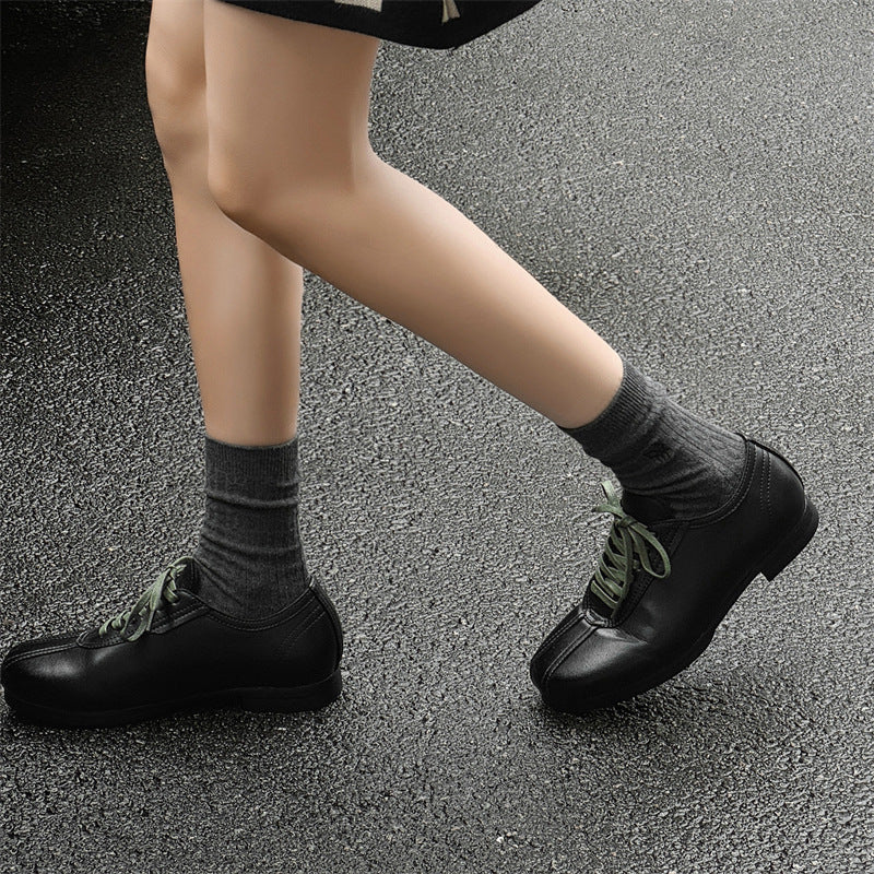 Women's & Men's Autumn Round Toe British Style Retro Loafers