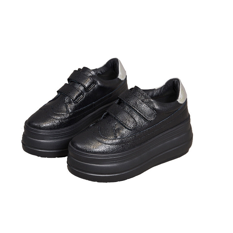 Women's & Men's Platform Velcro Spring Black Trendy Small Women's Shoes