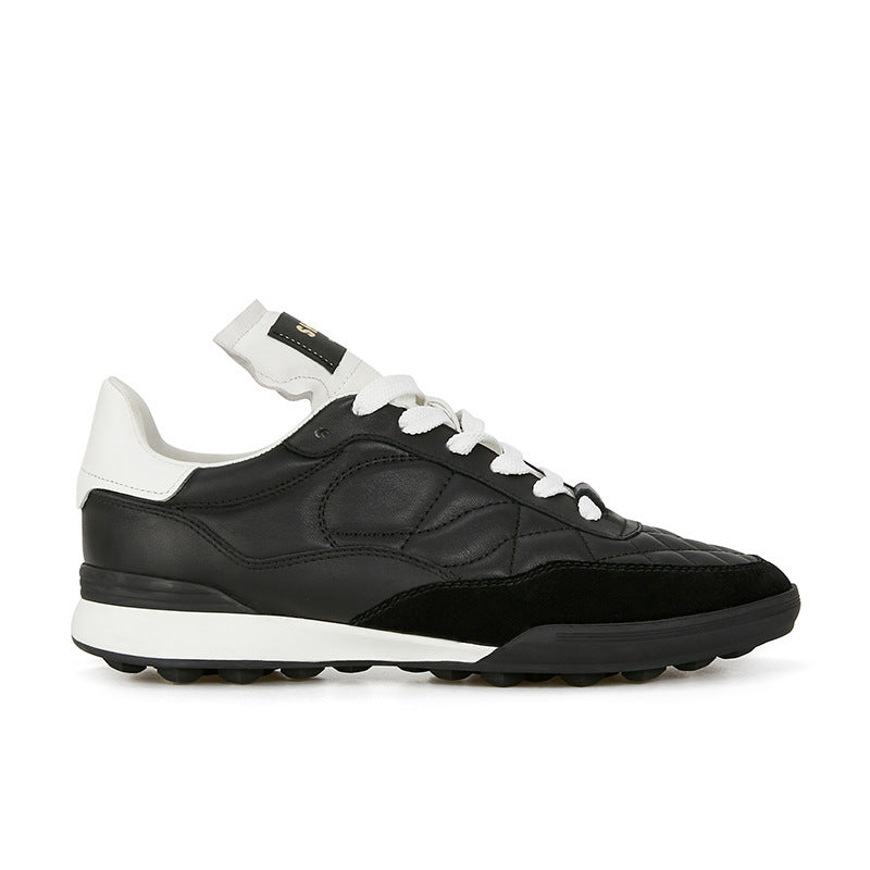 Women's Heavy Color Classic Style Cowhide Rhombus Platform Women's Sports Shoes