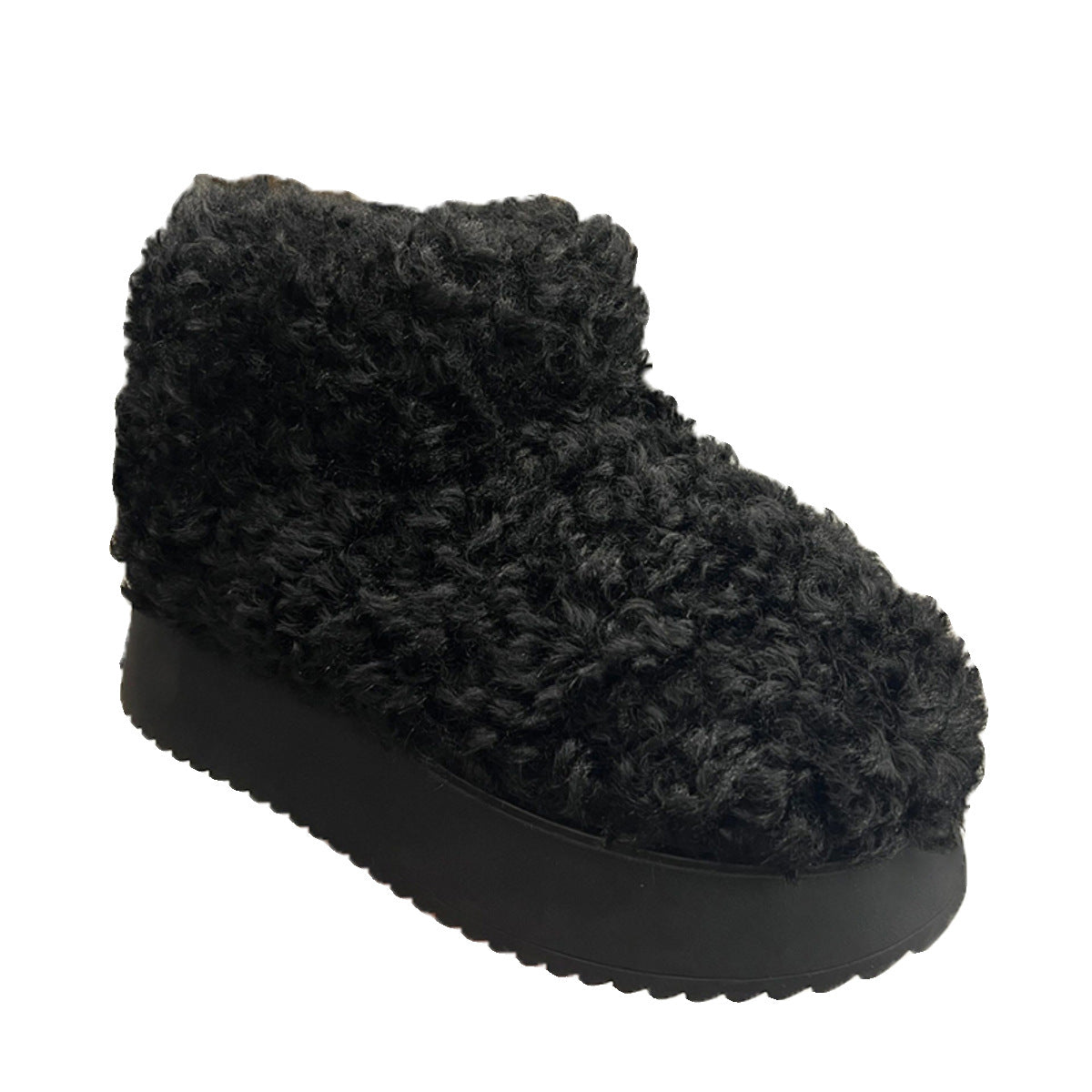 Integrated Thick Bottom Short Female Winter Fleece-lined Snow Boots