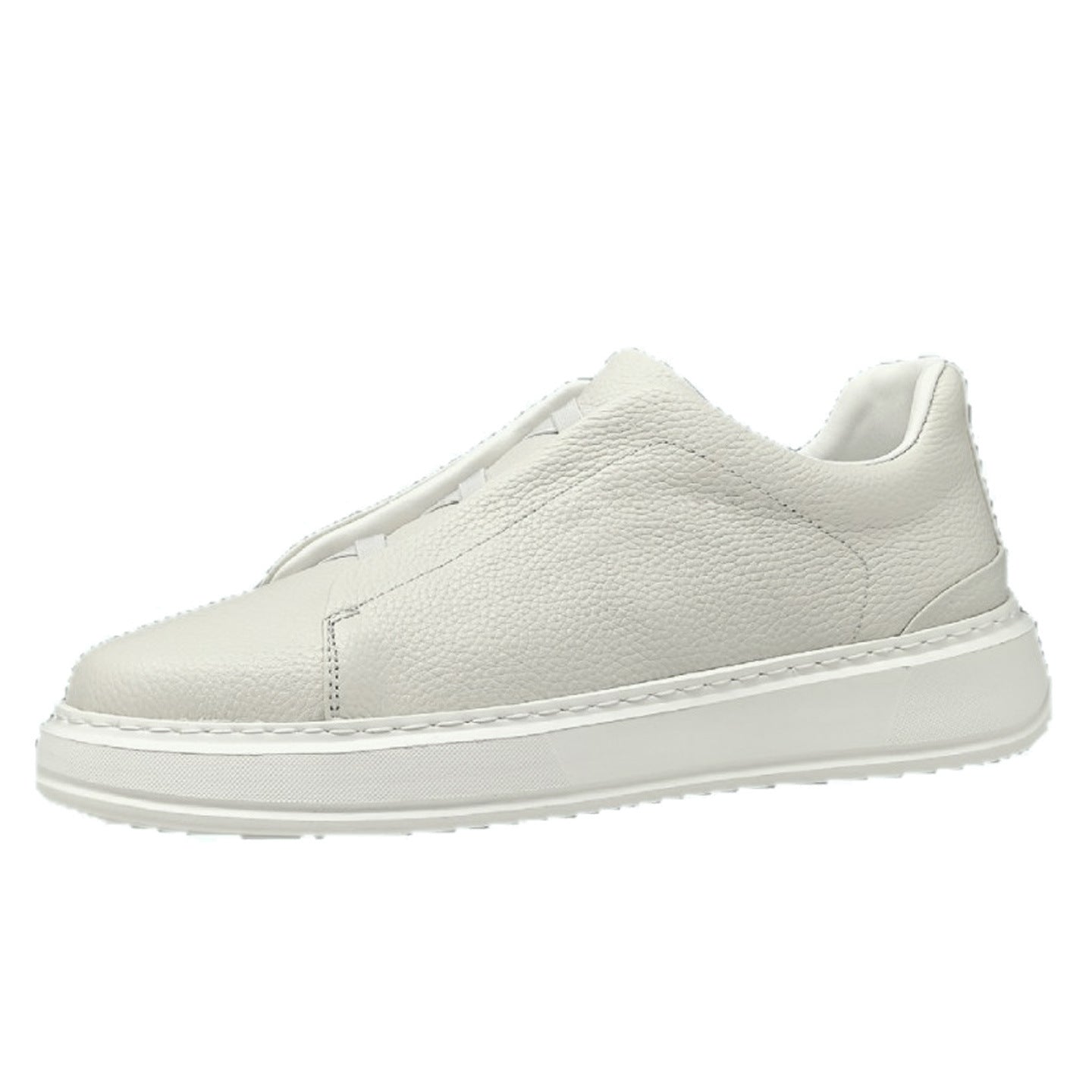 Men's Trendy White Light Luxury Slip-on Lazy Men's Board Shoes