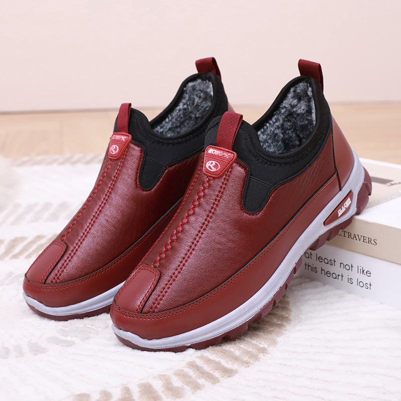 Winter Fleece-lined Thick Waterproof Cotton Strong Durable Women's Shoes