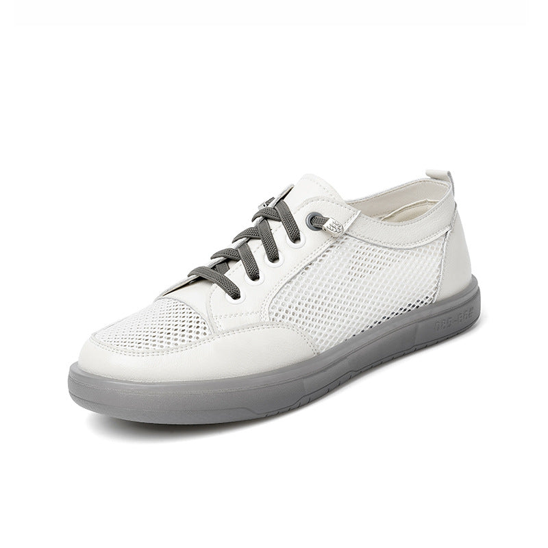 Women's Mesh Surface White Thin Breathable Light Casual Shoes