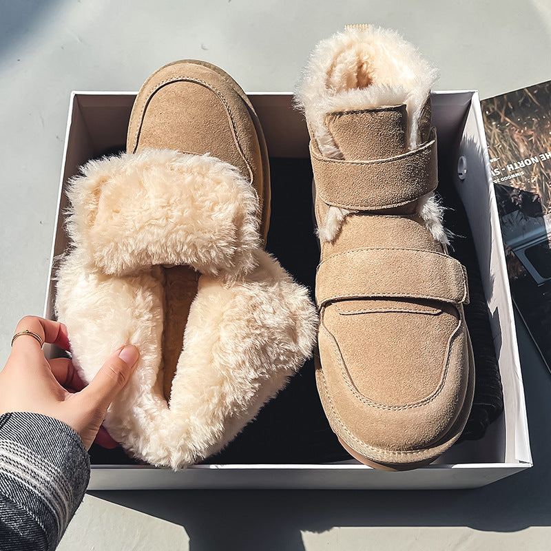 Couple Design Fleece Lined Padded Warm Snow Boots