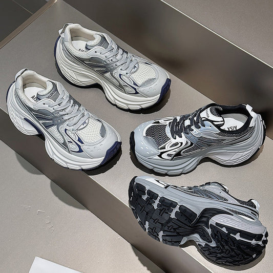 Women's Paris Dad Thick Bottom Platform Show Sneakers