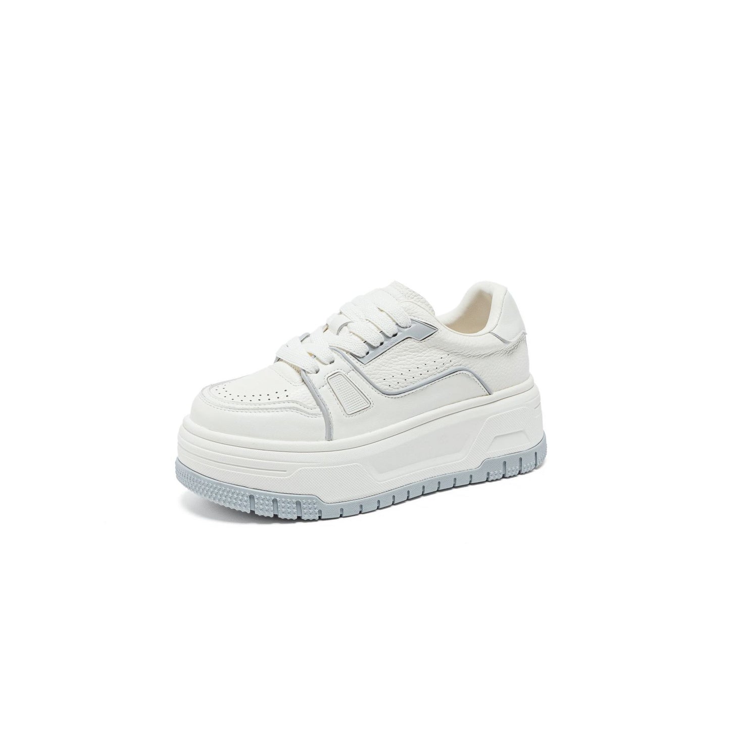 Women's Genuine Platform Hidden White Small Height Women's Casual Shoes