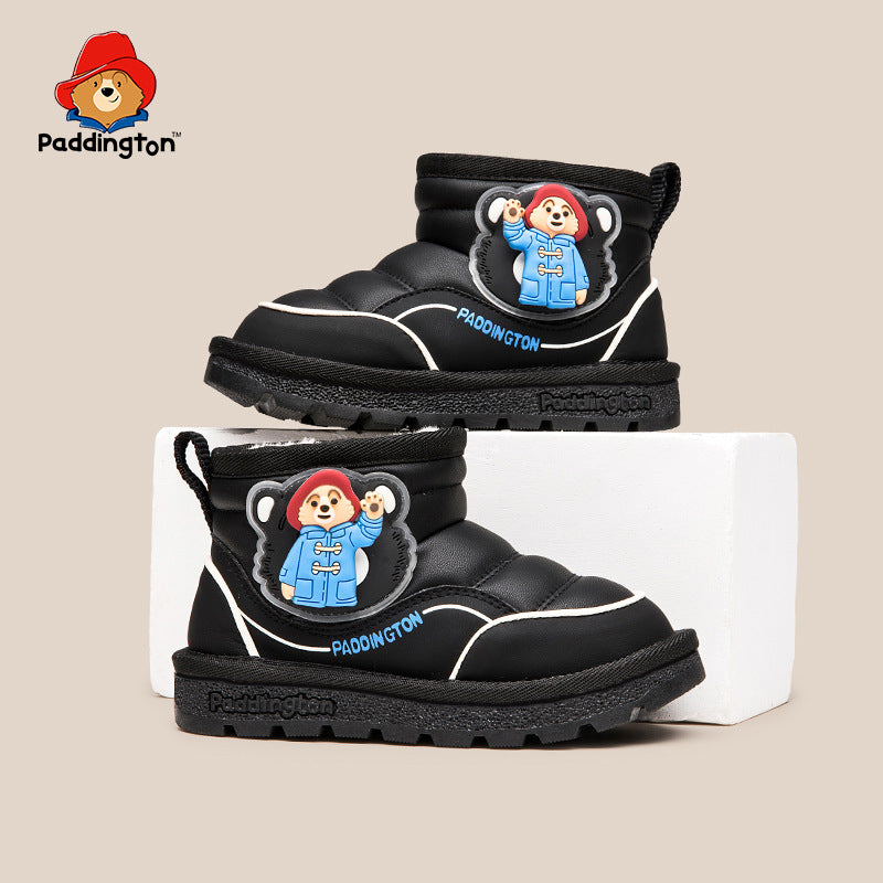 Children's Bear Winter Cute Fleece Lined Cartoon Kid's Snow Boots