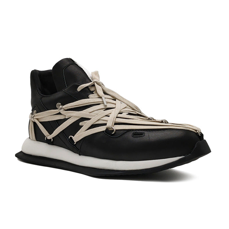Men's Spring Sports Cowhide Increased Low Top Sneakers