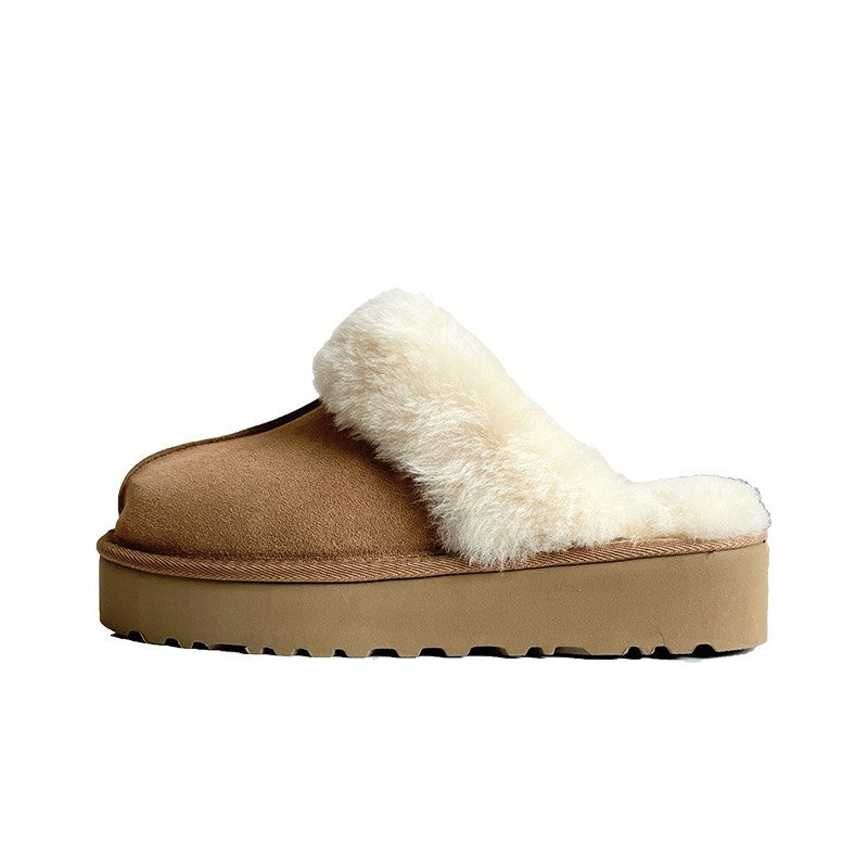 Women's Star Sheep Fur Integrated Wool Fashion Outerwear Slippers