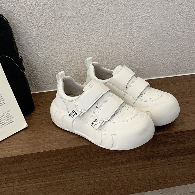 Women's Super Beautiful Heightened Easy Wear Spring Velcro Small Lightweight Bread Women's Casual Shoes