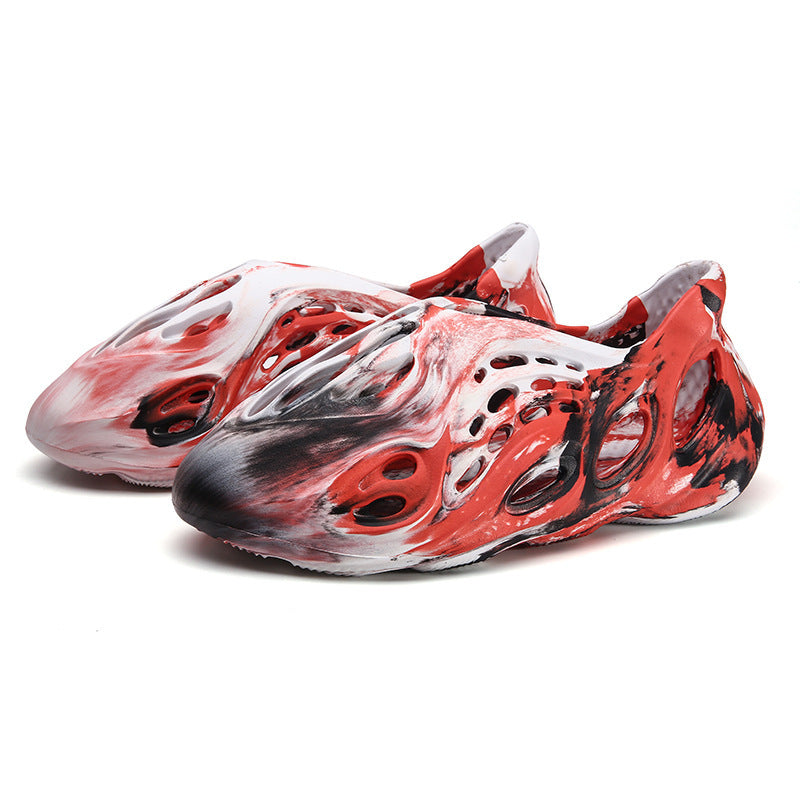 Men's Size Camouflage Couple Coconut Hole Trendy Sandals