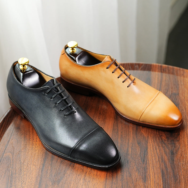 Men's Top Layer Cowhide Oxford Business Formal Leather Shoes