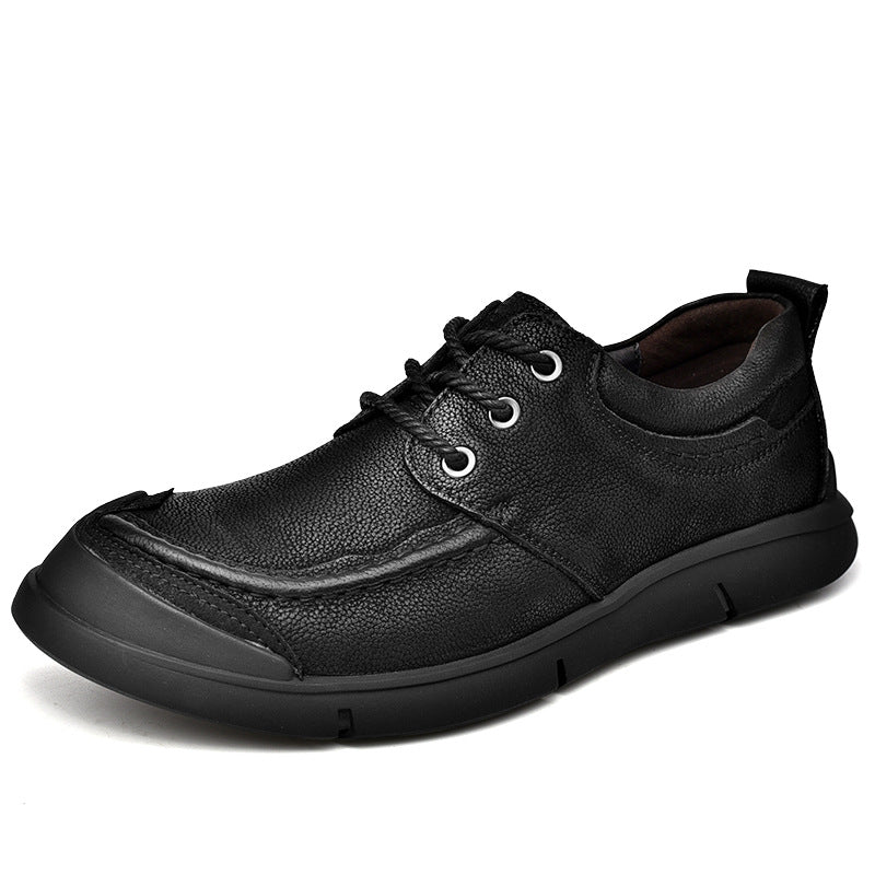 Men's Pedal Soft Bottom Lightweight Top Layer Leather Shoes