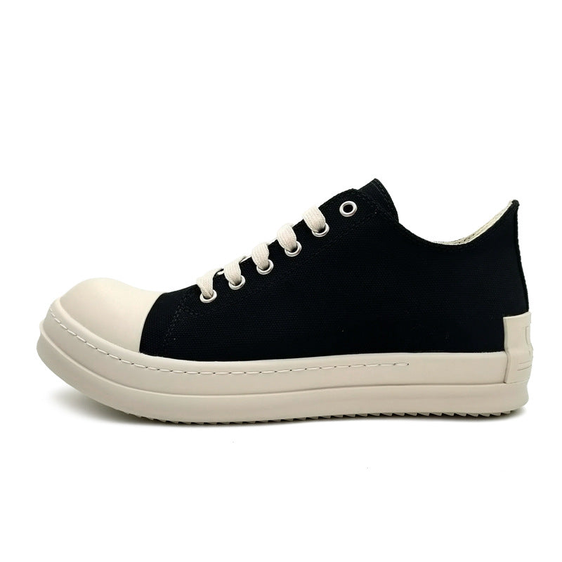 Women's & Men's Couple Style Board Retro Platform Round Toe Sneakers
