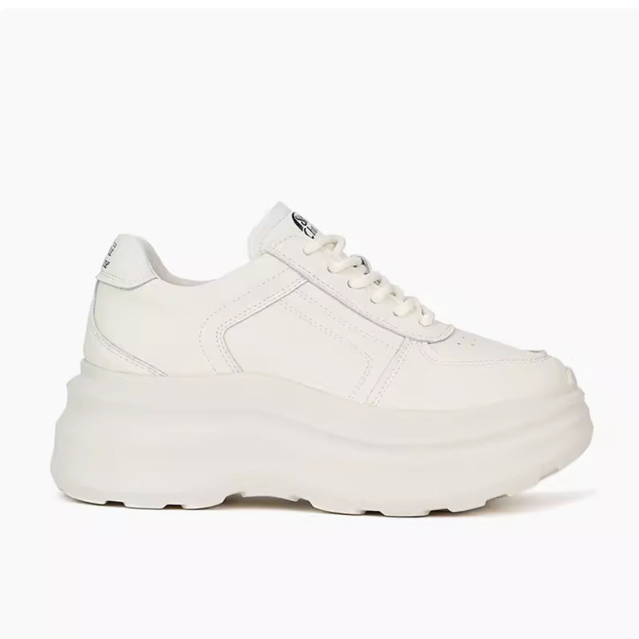 Women's Insole White Autumn Thick-soled High-grade Small Women's Casual Shoes
