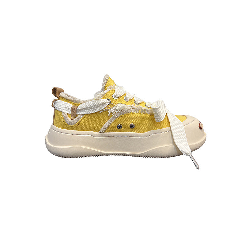 Men's High Version Smiling Female Tan Sweet Cat Casual Shoes