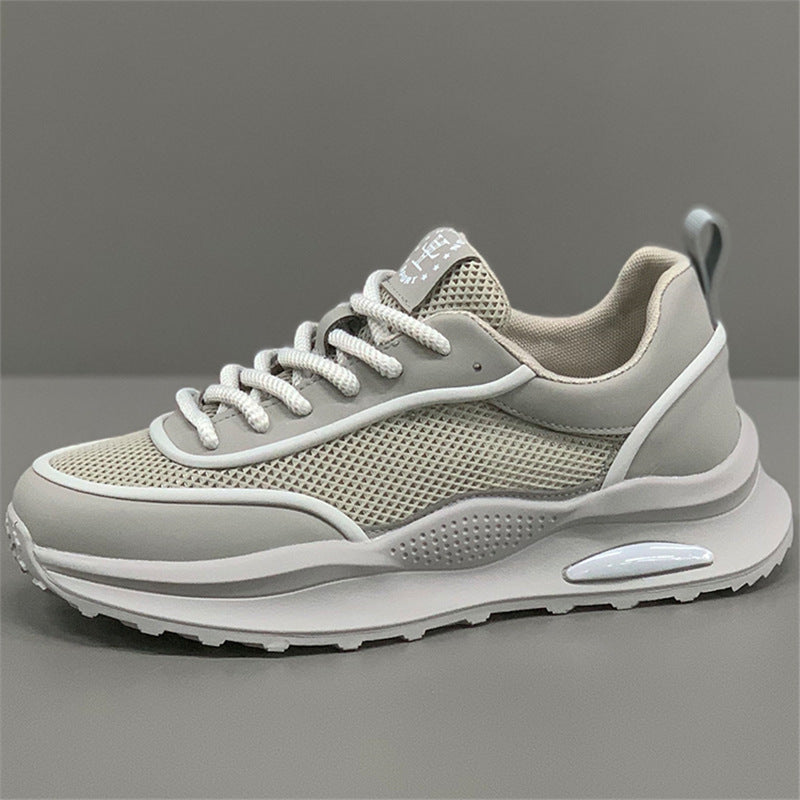 Men's Summer Hollow Mesh Surface Breathable Sports White Men's Business Leather Shoes