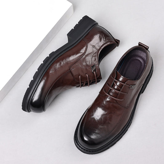 Men's Big Head Light Luxury Business Formal Thick Men's Shoes