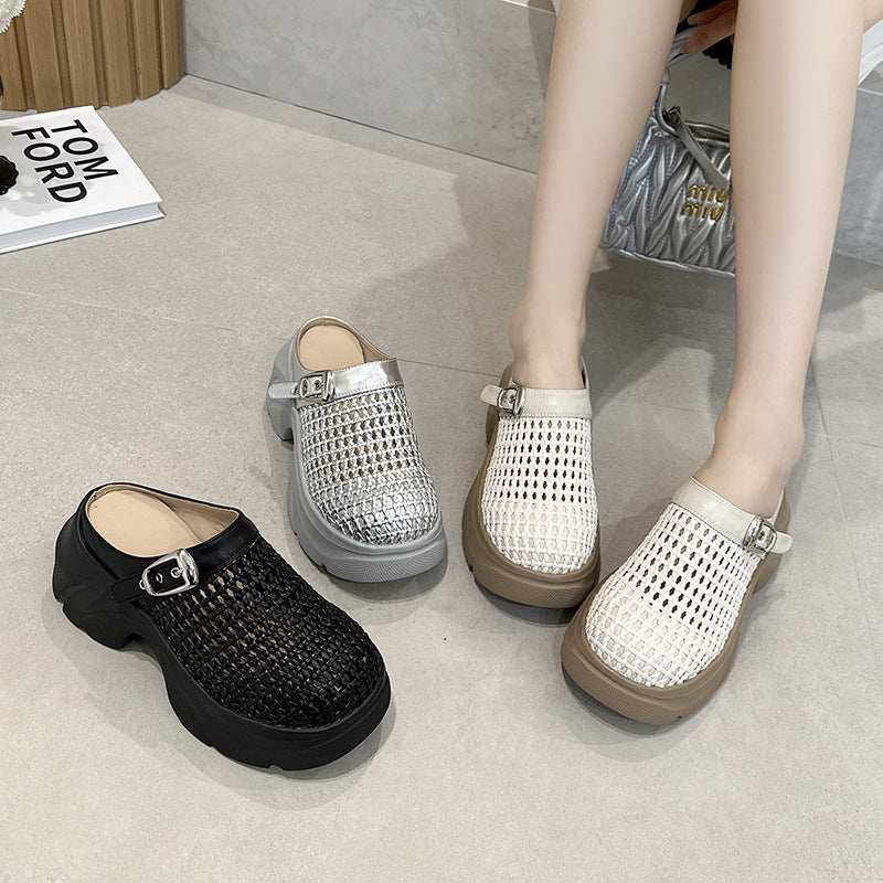 Women's Summer Closed Toe Fashion Thick Bottom Slippers