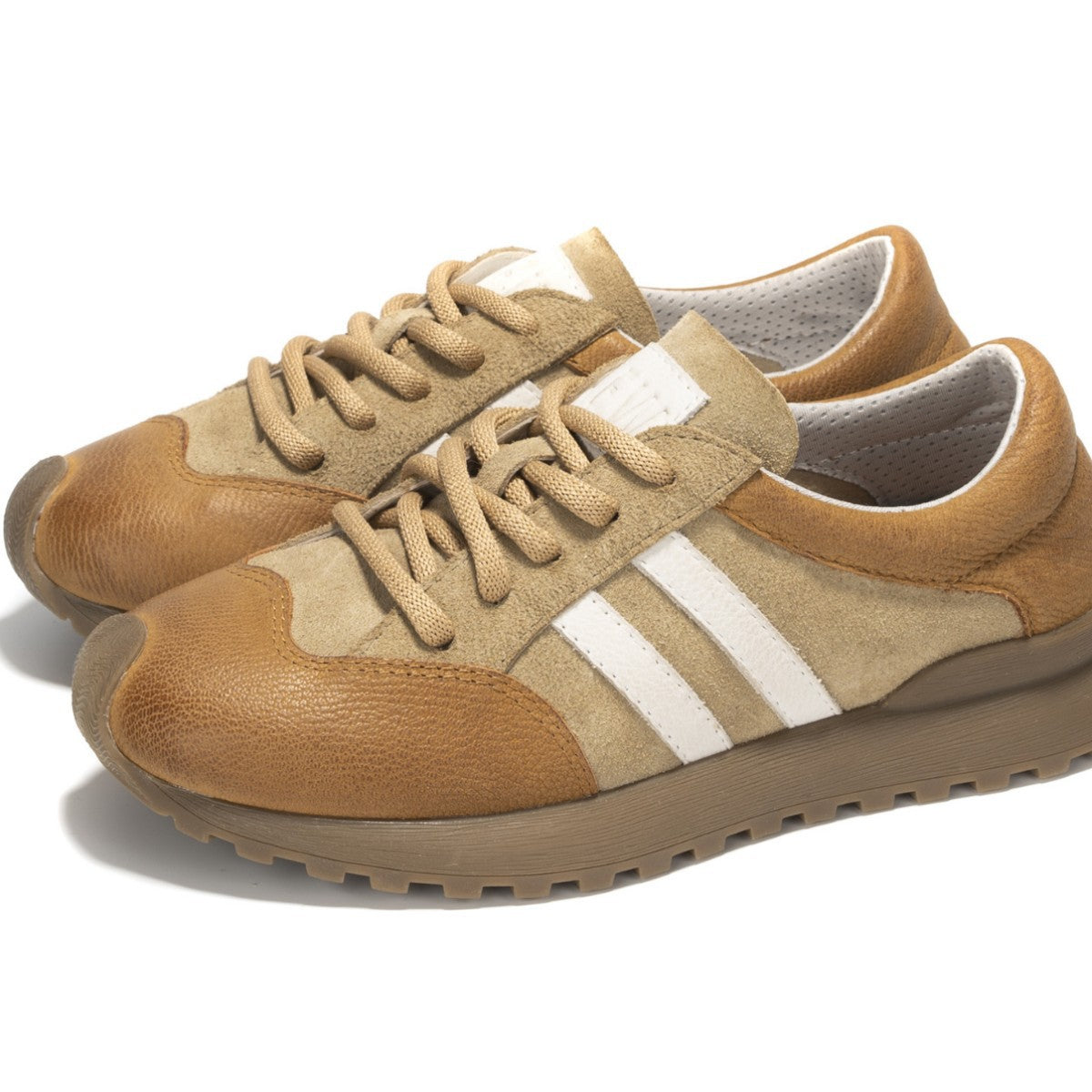 Men's Round Head Leisure Soft Bottom Genuine Sneakers