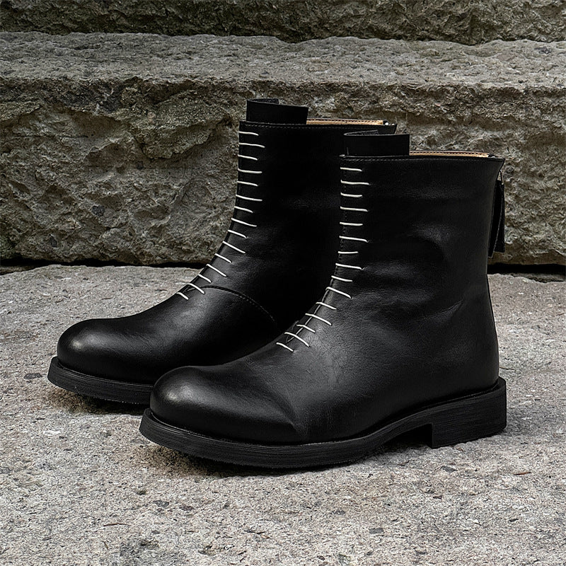 Men's Chelsea Thick Sole Height Increasing Worker Boots