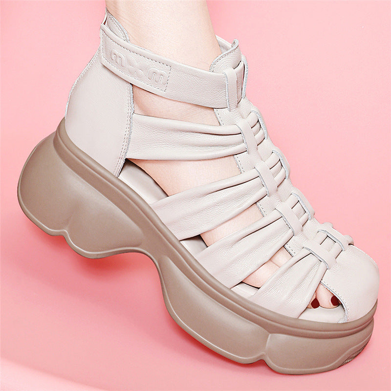Women's Muffin Summer Small Raise The Bottom Platform Sandals