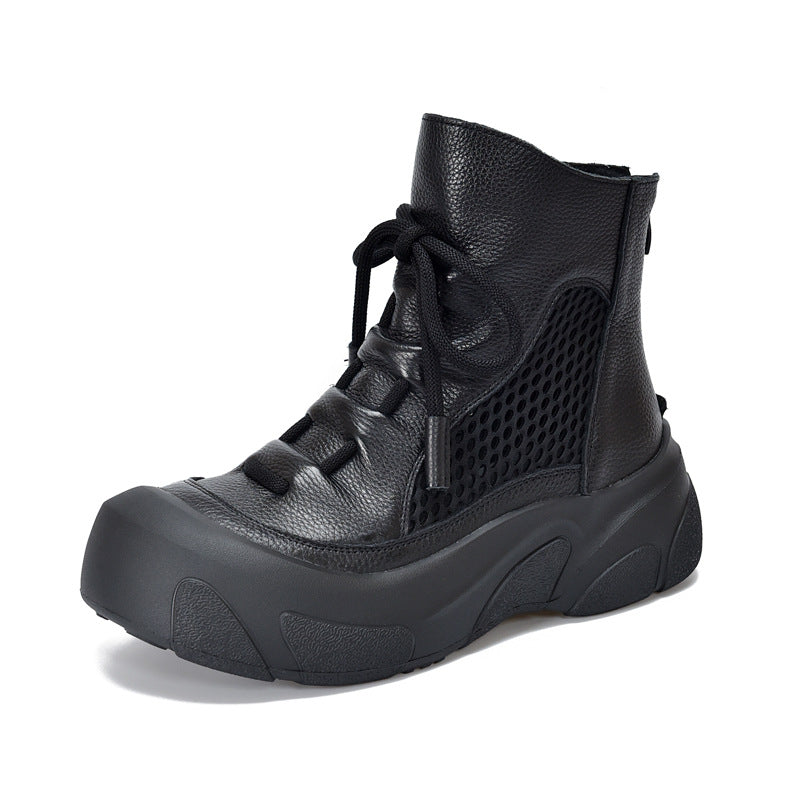 Women's Breathable Martin Retro Thick Bottom Summer Short Boots