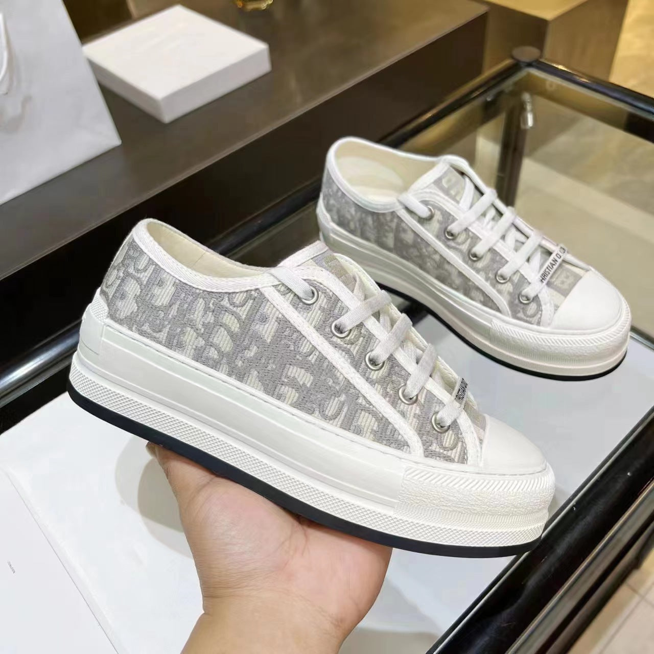 Home Embroidery Platform Letters Pumps Preppy Casual Shoes