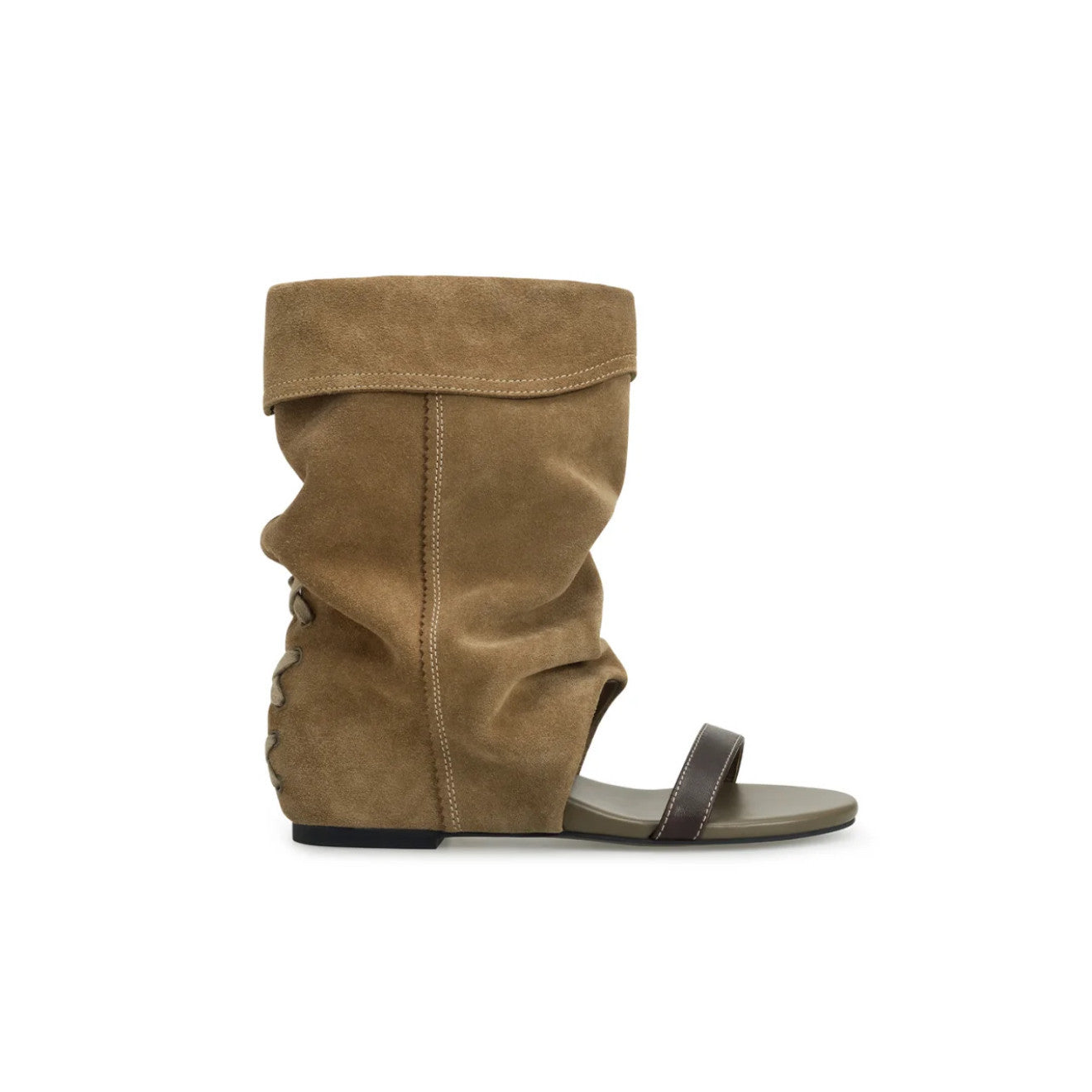 Short Tube Pile Style Height Increasing Insole Hot Pants Fashion Women's Leather Boots