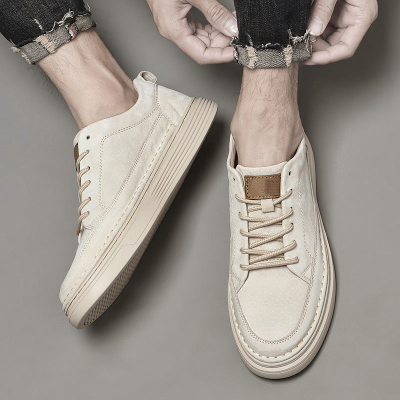 Men's Pier Layer Pigskin Fashion British Style Sneakers