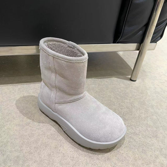 Women's Winter Fleece-lined Warm Fur Integrated Northeast Thick Snow Boots